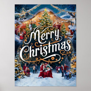 Kerstolieverfschilderij voor Posters & Prints #1