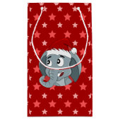 Kerstolifant cartoon klein cadeauzakje (Achterkant)
