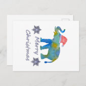 kerstolifant feestdagenkaart (Voorkant / Achterkant)