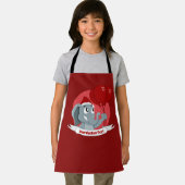 Kerstolifant met rode ballonnen schort (Insitu)