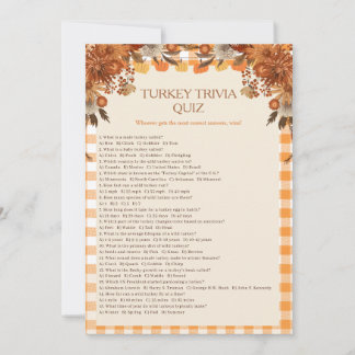 Kerstomaanspel Quizspel voor Thanksgiving Kaart