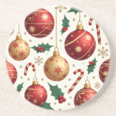 kerstOnderzetter Zandsteen Onderzetter (Voorkant)