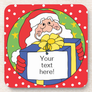 KerstOnderzetters Santa Cadeaus Bier Onderzetter