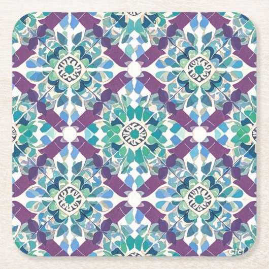 kerstOnderzetters Vierkante Kartonnen Onderzetter (Voorkant)