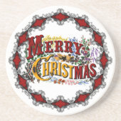  kerstOnderzetters Zandsteen Onderzetter (Voorkant)