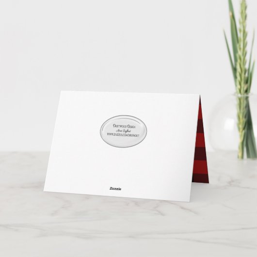 kerstontbijt in sneeuw feestdagen kaart (Achterkant)