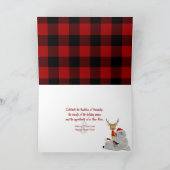 kerstontbijt in sneeuw feestdagen kaart (Binnen)