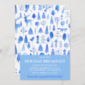 Kerstontbijt nodigen mooie Waterverf uit Kaart (Voorkant / Achterkant)