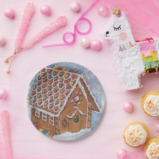 kerstontbijt papieren bordje (Feest)