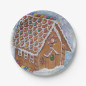 kerstontbijt papieren bordje (Voorkant)