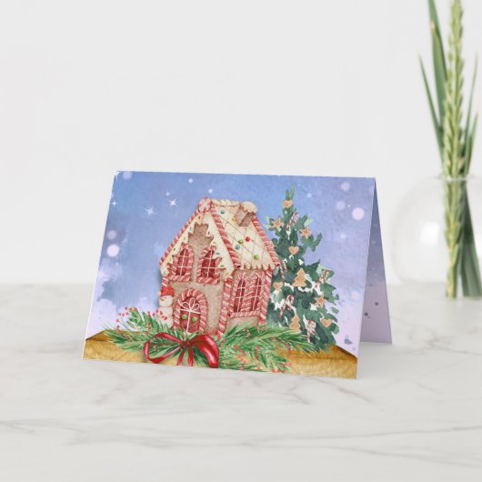 kerstontbijt Waterverf Kaart (Voorkant)