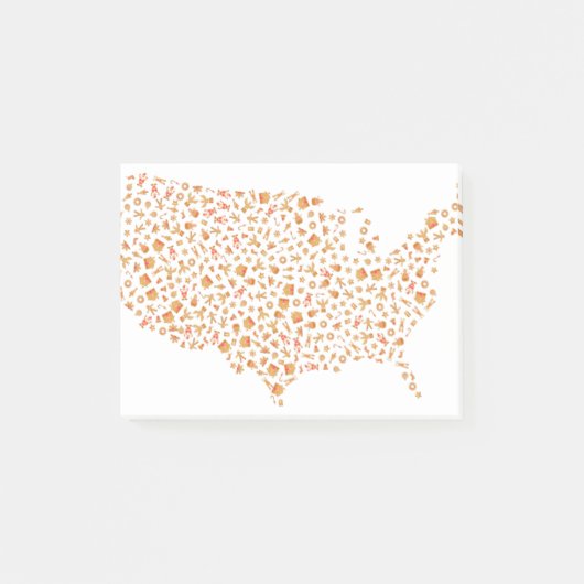 Kerstontbijtbrood Amerika Post-it® Notes (Voorkant)