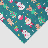 kerstontbijtkoek, cacao, rendier en kerstman tissuepapier (Detail)