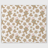 kerstontbijtkoek cadeaupapier (Vlak)