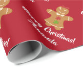 kerstontbijtkoek cadeaupapier (Rol Hoek)