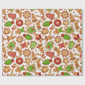 kerstontbijtkoek cadeaupapier (Vlak)