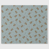 kerstontbijtkoek cadeaupapier (Vlak)