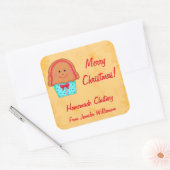 kerstontbijtkoek Eigen voedsel Jar Label (Envelop)