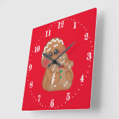 kerstontbijtkoek Holiday-decor Vierkante Klok (Hoek)
