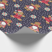 Kerstontbijtkoek voor de marine cadeaupapier (Hoek)