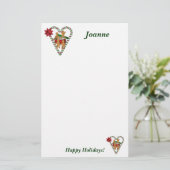 Kerstontbijtkoek voor feestdagen briefpapier (Staand voorkant)