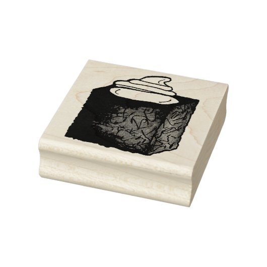Kerstontbijtkoekje Caake Slice Whipped Cream Rubberstempel (Stempel)