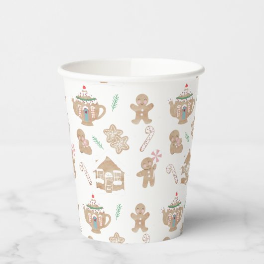 Kerstontbijtkoppen Papieren Bekers (Links)