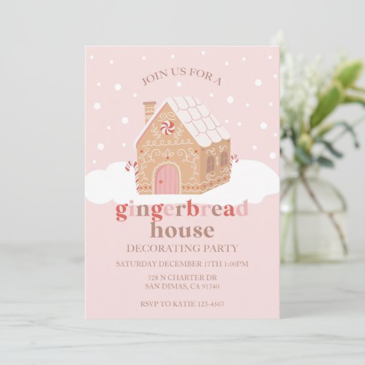 Kerstontbijtontbijt Decoratieve Partij Kaart (Staand voorkant)