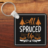 Kerstontwerp 'All Spruced Up'-85675 Sleutelhanger (Voorkant)