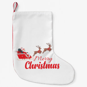 Kerstontwerp en rendieren kleine kerstsok