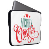 Kerstontwerp en sterren laptop sleeve (Voorkant Rechts)