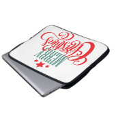 Kerstontwerp en sterren laptop sleeve (Voorkant onderkant)