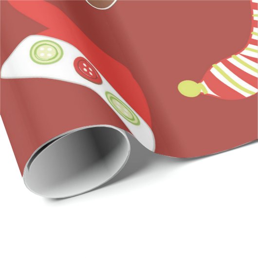 Kerstontwerp in rood cadeaupapier (Rol Hoek)