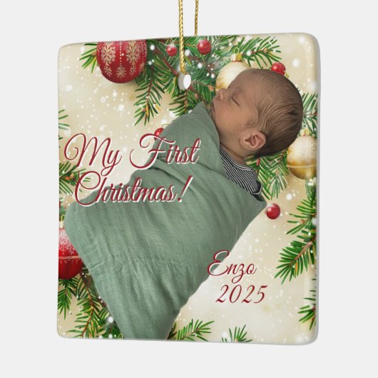 Kerstontwerp Keramisch Ornament (Links)