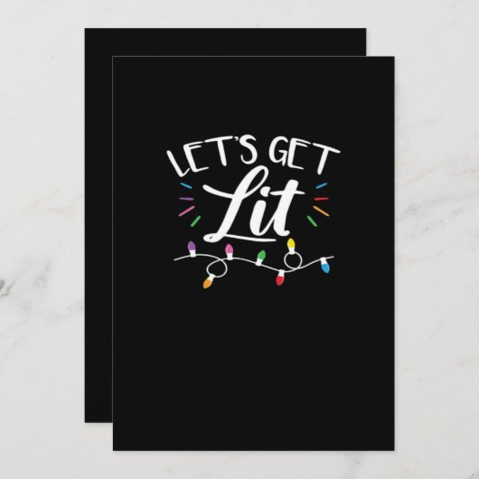 Kerstontwerp - Laten we het licht aansteken Feestdagenkaart (Voorkant / Achterkant)