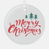 Kerstontwerp met bomen glas ornament (Voorkant)