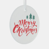 Kerstontwerp met bomen glas ornament (Voorkant Rechts)