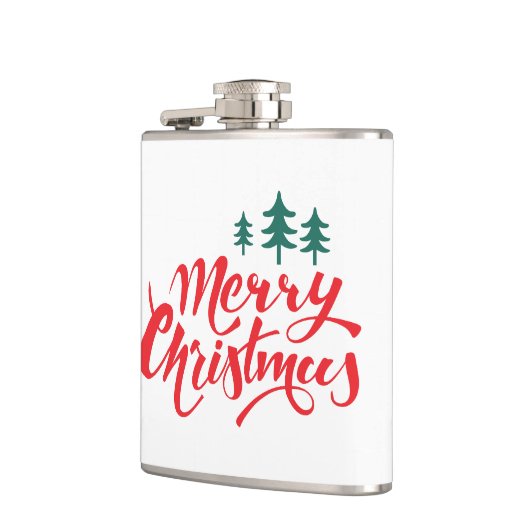 Kerstontwerp met bomen heupfles (Links)