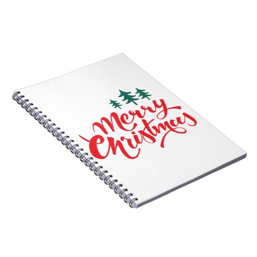 Kerstontwerp met bomen notitieboek (Rechterzijde)