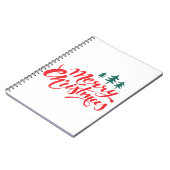 Kerstontwerp met bomen notitieboek (Linkerzijde)