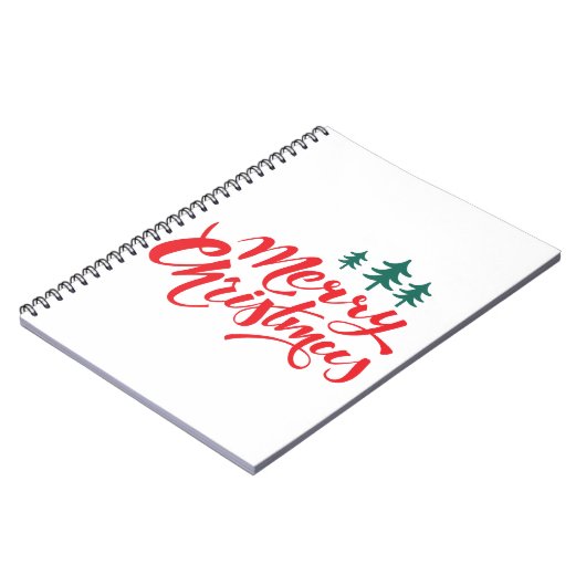 Kerstontwerp met bomen notitieboek (Linkerzijde)