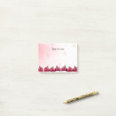 Kerstontwerp met feestelijke sjabloon post-it® notes (Op bureau)