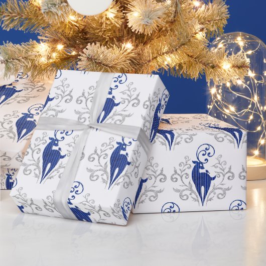 kerstontwerp met glitter Deer Cadeaupapier (Feestdagen)