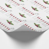 Kerstontwerp Netball Thema Cadeaupapier (Hoek)