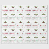 Kerstontwerp Netball Thema Cadeaupapier (Vlak)