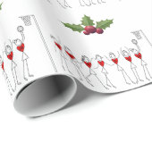 Kerstontwerp Netball Thema Cadeaupapier (Rol Hoek)