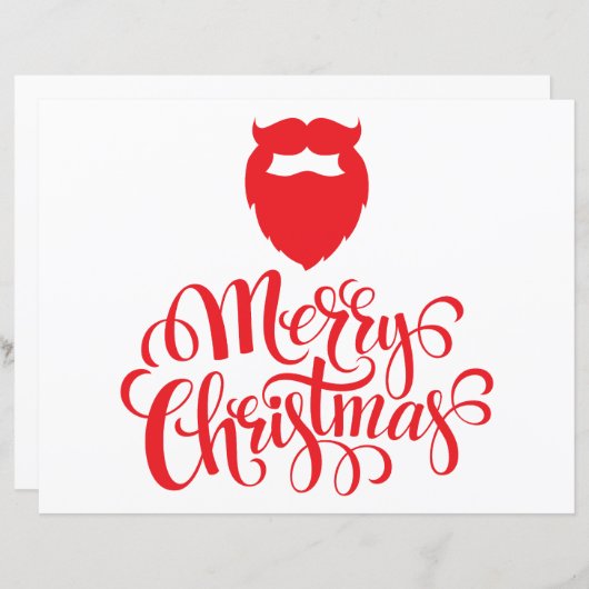 Kerstontwerp — Santa Bard (Voorkant / Achterkant)