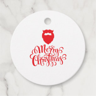 Kerstontwerp — Santa Bard Bedankjes Labels