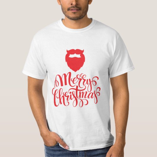 Kerstontwerp — Santa Bard T-shirt (Voorkant)