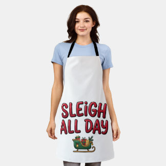 Kerstontwerp 'Sleigh All Day' Schort